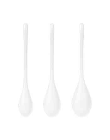 Набор йони бусин Satisfyer Yoni Power 1 White, диаметр 2-2,5-3см, вес 22-46-74гр Sex Aura Киев