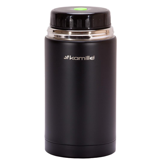 Термос харчовий 1000мл нержавіюча сталь чорний KAMILLE 2093 Житомир - изображение 3