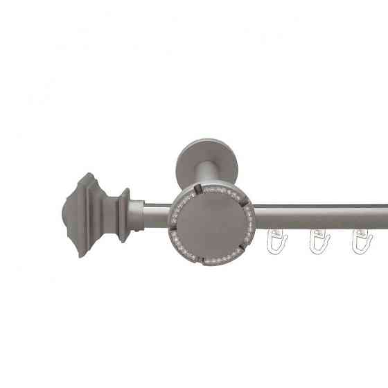 Карниз Orvit Борджеза металевий однорядний розета реверс фламо профільна труба  Сатин 19 мм 300 см (6300211) Львів