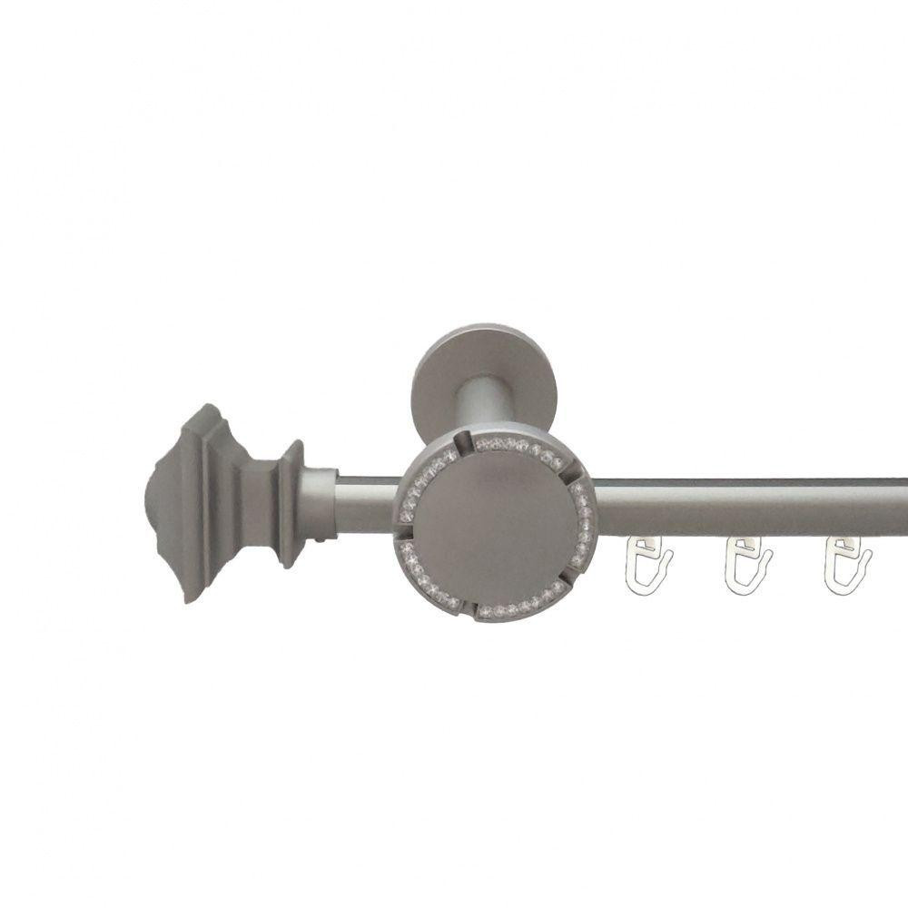 Карниз Orvit Борджеза металевий однорядний розета реверс фламо профільна труба  Сатин 19 мм 300 см (6300211) Львів - фото 1