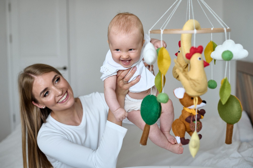 Дитячий мобіль на ліжечко для немовлят WooolyWool «Лисичка-господинька» Київ - фото 6