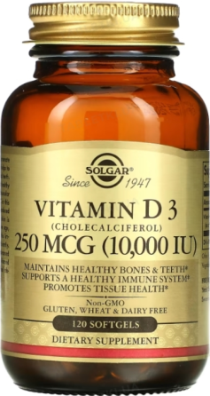 Витамин Д3 Solgar Vitamin D3 10000IU 120 softgels Киев