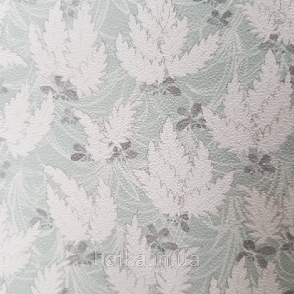 Шпалери флізелінові дитячі еко Lutece Tartine et Chocolat маленькі гілочки білі квіточки на сіро бірюзовому Київ - фото 3