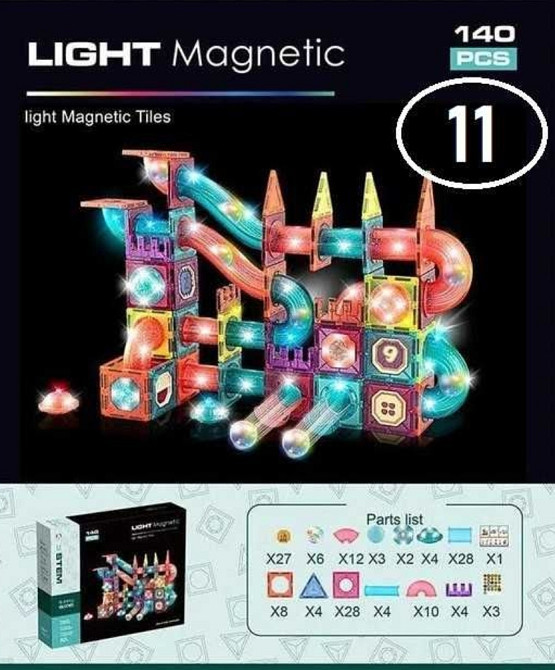 Качественный Детский магнитный конструктор подсветки Деткий магнитный. Харьков - изображение 1