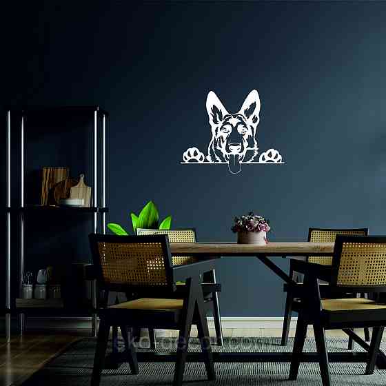 Декоративне настінне Панно «Вівчарка», Декор на стіну 70*56 см, Білий Київ