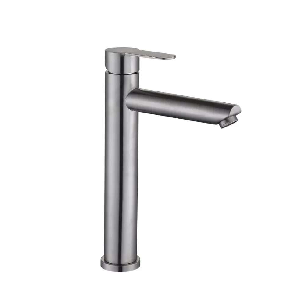 Смеситель для умывальника Frap F10801-2 высокий, нержавеющая сталь Киев - изображение 1