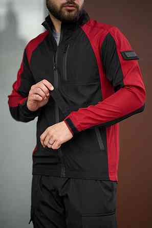 Чоловічий костюм Intruder Softshell куртка спортивна і штани карго весна осінь хакі+чорний Одеса