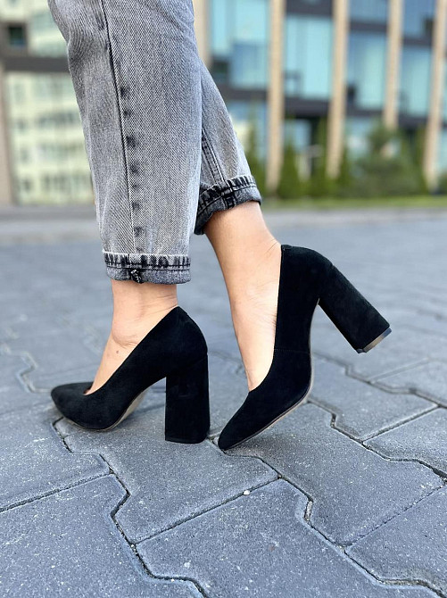 SANTINI Туфлі жіночі SANTINI чорні натуральна замша каблук 10 см 38р.39р.40р. (953571-21) Коломия - фото 5