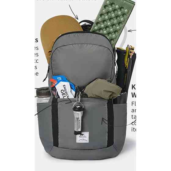 Рюкзак компактний надлегкий Naturehike NH17A017-B Yunyan, 30 л, сірий Київ