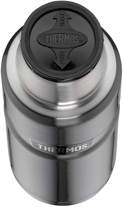 Термос для напоїв з чашкою 470 мл Thermos "King Flask" Gun Metal (170014) Нержавіюча сталь Нововолинськ - фото 3
