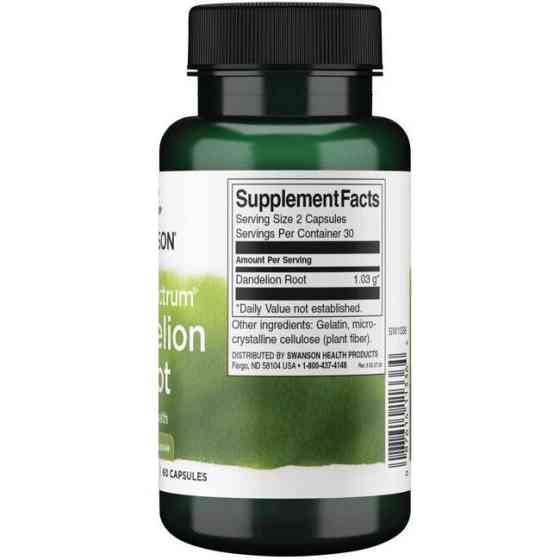Корінь кульбаби Swanson Full Spectrum Dandelion Root 515 mg 60 Caps Луцьк