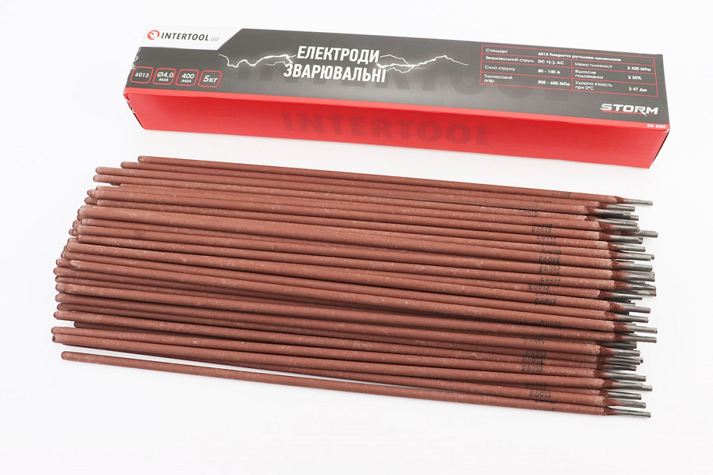 Електроди зварювальні 6013, D-4мм, 5кг, STORM EW-5040 Київ - фото 1