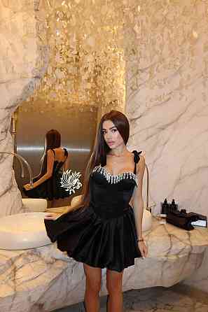 Жіноча елегантна святкова мініплаття тканина атлас 44 Одеса