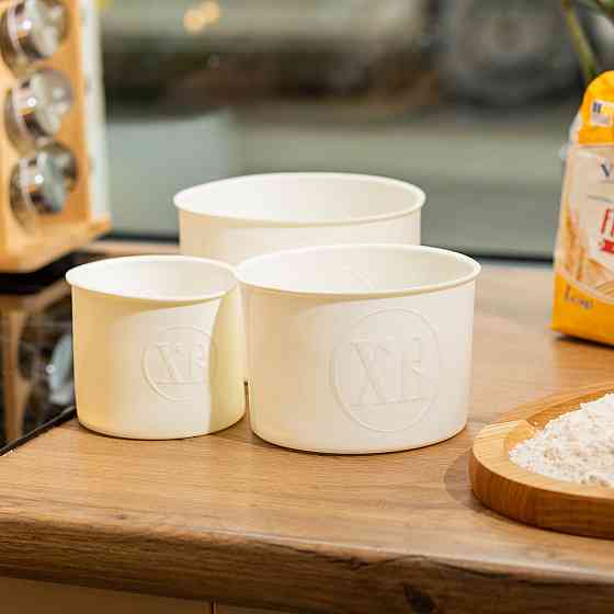 TS Kitchen Набір форм для випічки паски силіконові 3 шт 1.7 л, 1 л, 0.6 л форми для паски Білі Коломыя