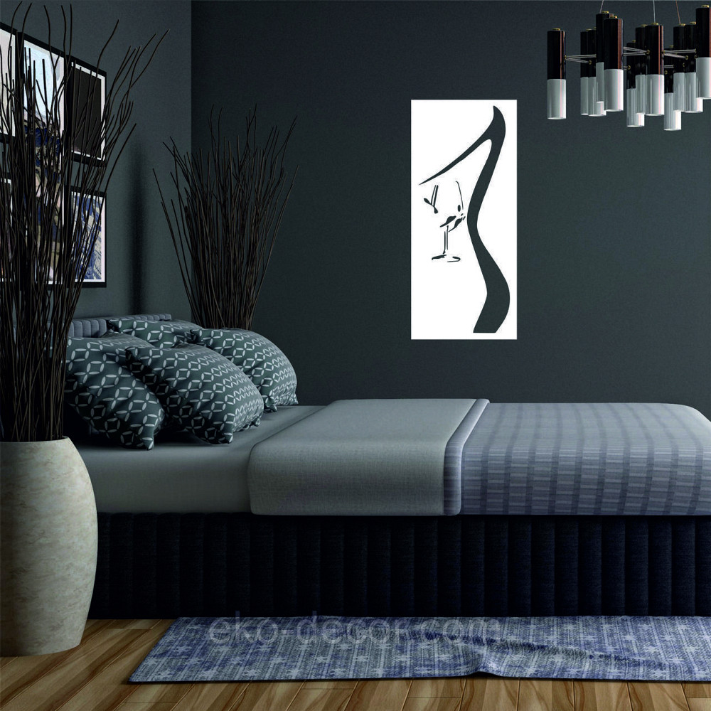 Декоративное настенное Панно «Силуэт женщины», Декор на стену 70*30 см, Белый Киев - изображение 2