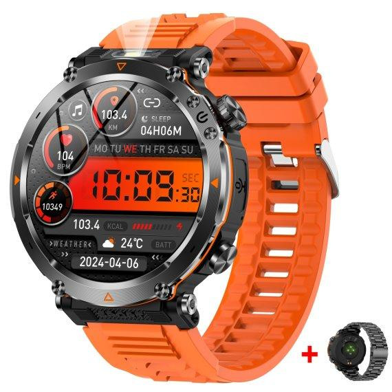 Умные наручные часы Smart Avation Pro Steel 2 ремешка (Оранжевый) Винница - изображение 2