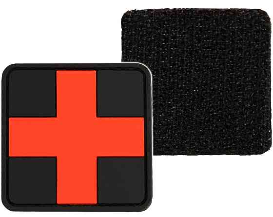 Шеврон 3D PVC на липучці Mil-Tec 16830402 "FIRST AID" ПЕРША ДОПОМОГА (Патч ,Нашівка ,Емблема) Нововолинськ