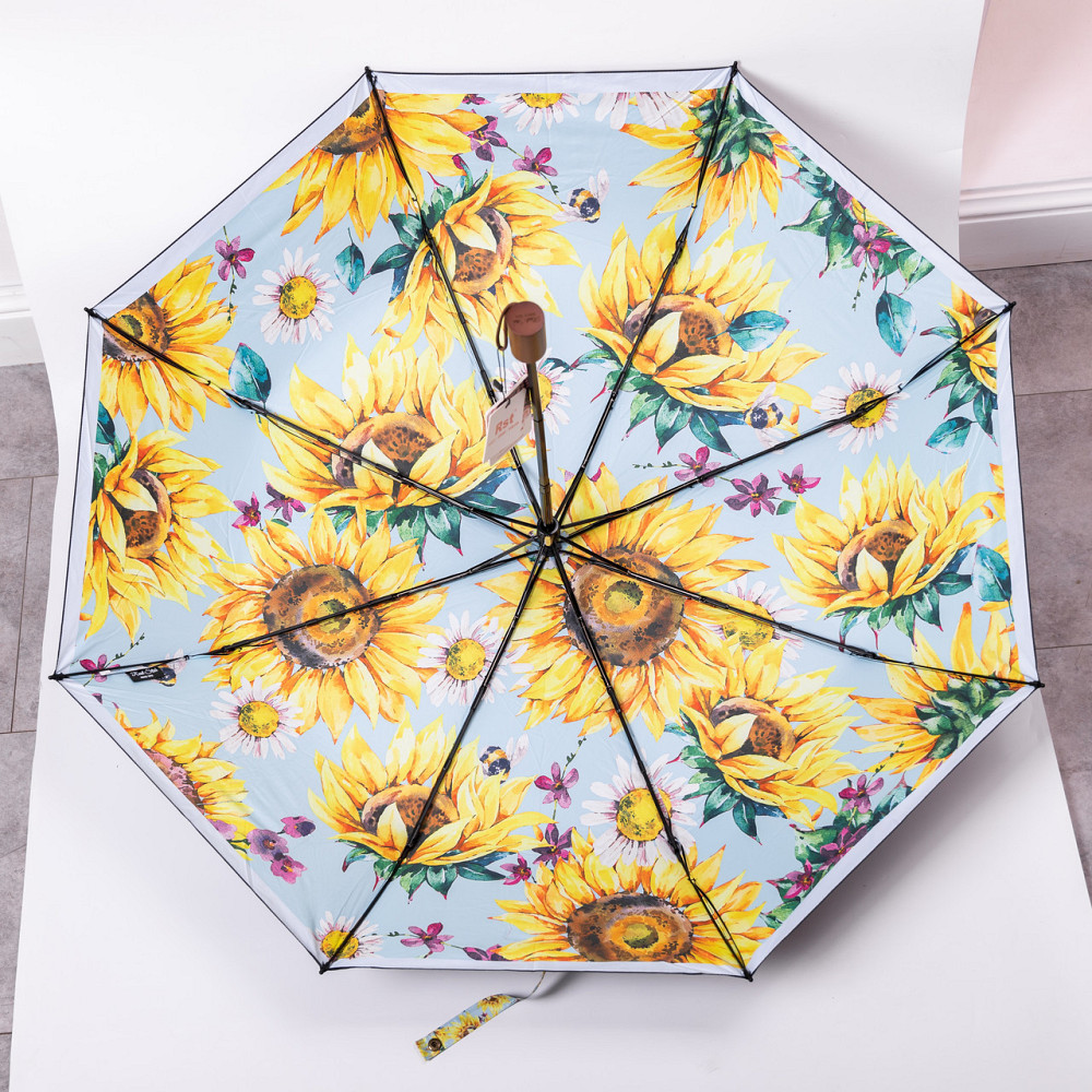 Елегантний механічний зонт з принтом, діаметр 100 см Київ - фото 4