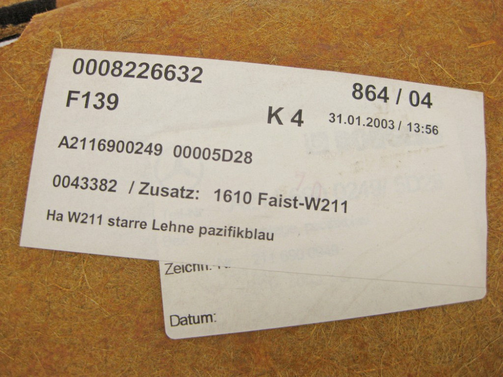 Mercedes-Benz  A2116900249 5D28 Задня полиця синій пацифік E-Class W211 Одесса - изображение 11