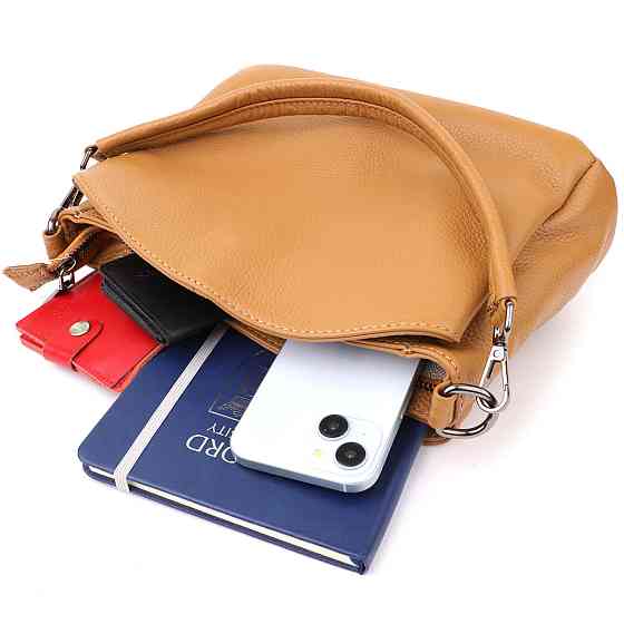 Сумка жіноча з натуральної шкіри Vintage 23008 Рудий Київ