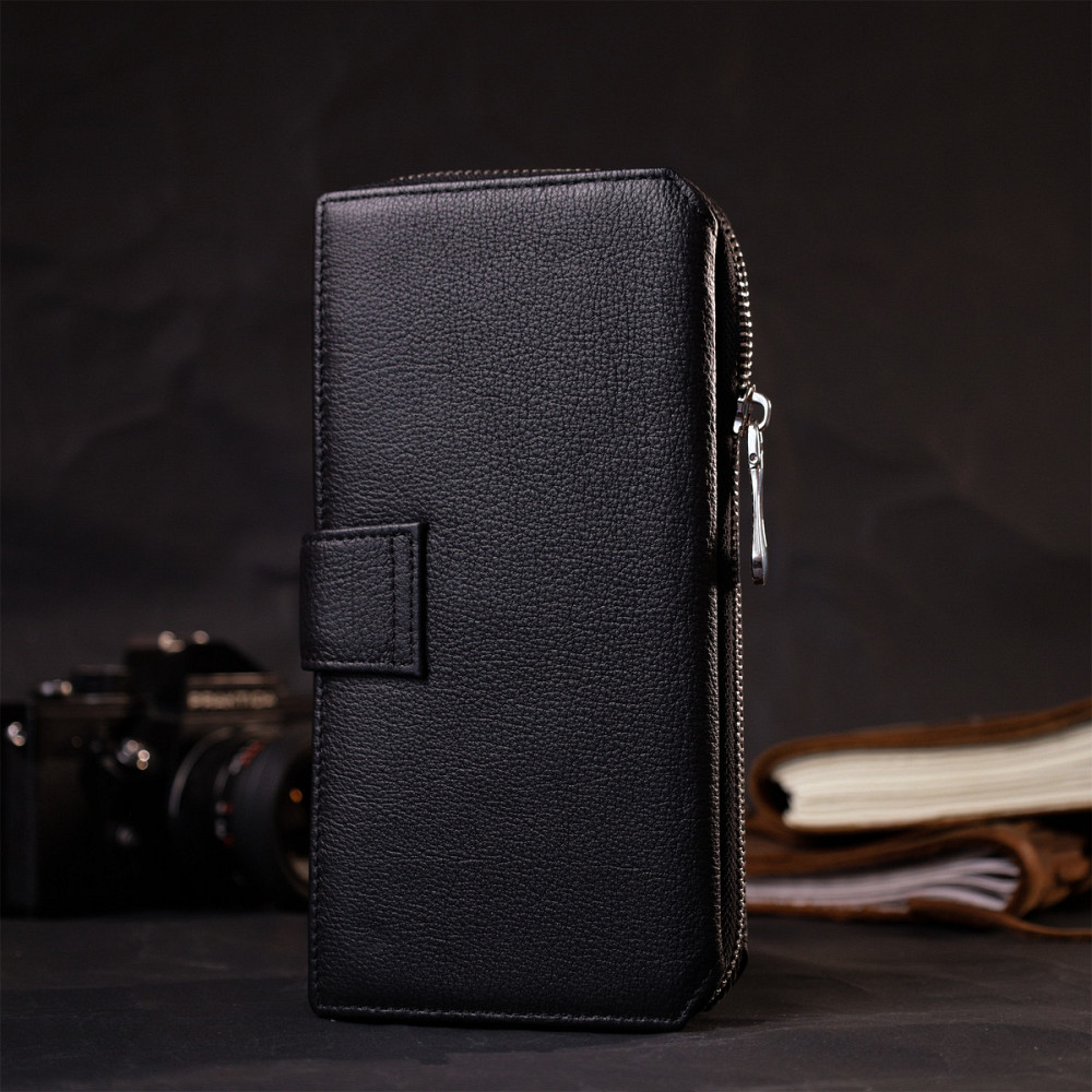Кошелек-клатч унисекс из натуральной кожи ST Leather 19432 Черный Киев - изображение 10