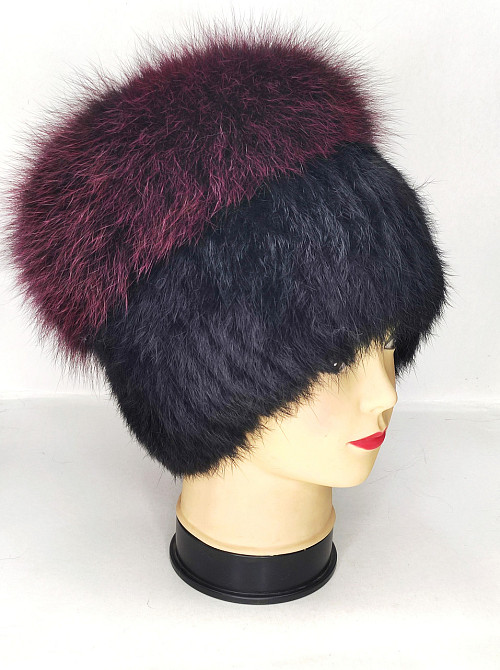 Шапка женская меховая кубанка Ребекка Бордовый Харьков - изображение 2