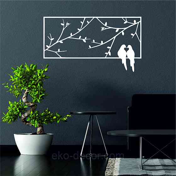 Декоративное настенное Панно «Птица», Декор на стену 110*62 см, Белый Киев