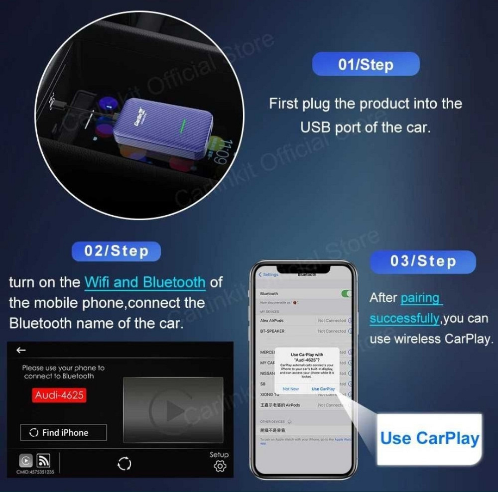 CarlinKit 4.0 адаптер для безпроводного Apple CarPlay Android Auto. Киев - изображение 8
