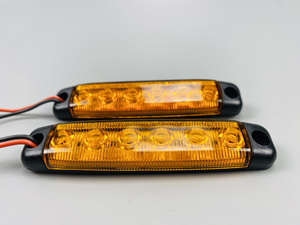 Бічні покажчики габаритних вогнів для вантажівки, габаритні вогні, стоп-сигнал, заднє світло 6 світлодіодів Мукачево - фото 3