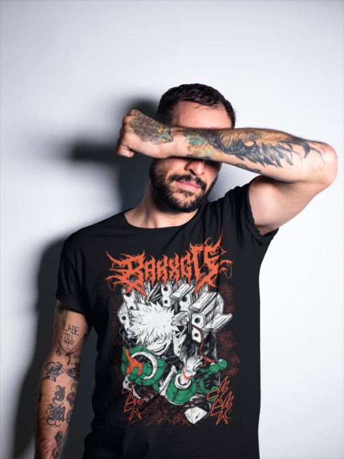 Футболка з аніме принтом Моя геройська академія оверсайз (S/M/L) Чорний AnimeJ0353 Дніпро - фото 5