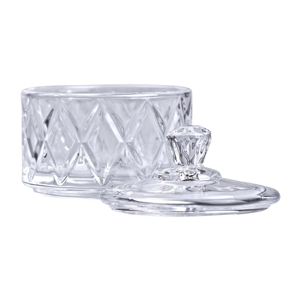 Цукерниця з кришкою Ø 6.5 см ваза цукерниця кругла скляна HP-YH-28 Коломия - фото 3