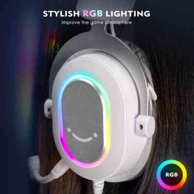Наушники Fifine H6 RGB 7.1 White (H6W) Винница