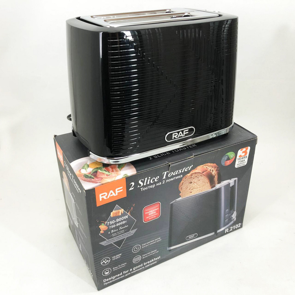 Тостер для жарки хлеба RAF, Качественный электрический тостер на 2 ломтика гриль электрический DA-41 Львов - изображение 8