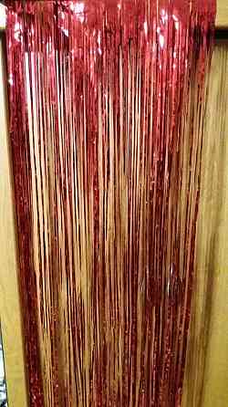 Дождик для фотозоны 150 см на 45 см красный Киев