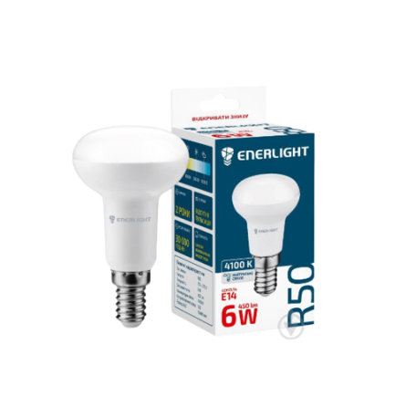Лампа R50 6W E14 4100 К 175-275V LED Enerlight Житомир