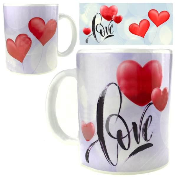 Кружка белая с рисунком сердца Love Киев - изображение 1