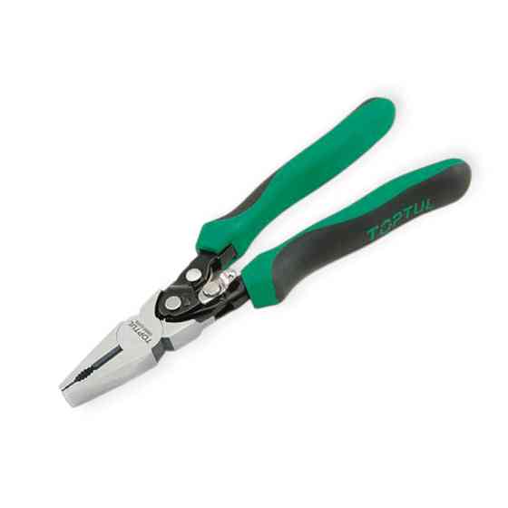 Плоскогубцы 200мм черно-зеленые ручки, с удвоенным усилием CrMo Мукачево