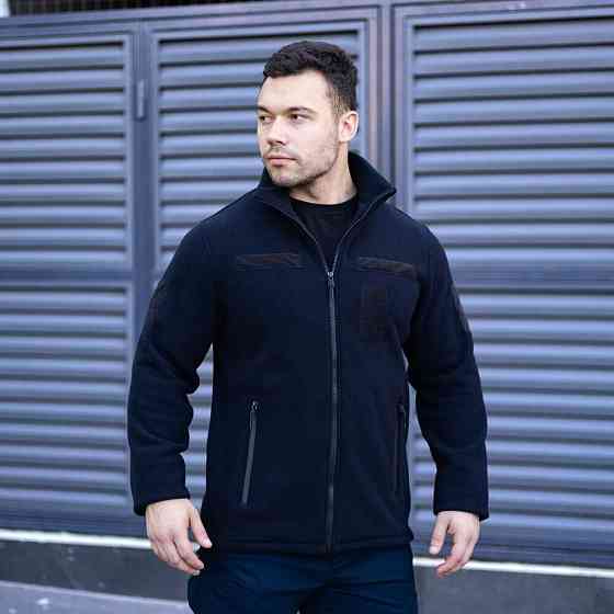 Толстовка флісова Pobedov Voin з липучками Темно-синій XL BLto2 541XLdb Київ