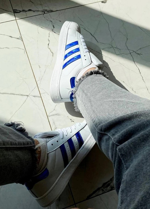 Кроссовки Adidas Superstar Белые Адидас Суперстар Кожаные Женские (размеры: 36,37,38,39,40) - 29-7 Видео Обзор Днепр - изображение 7