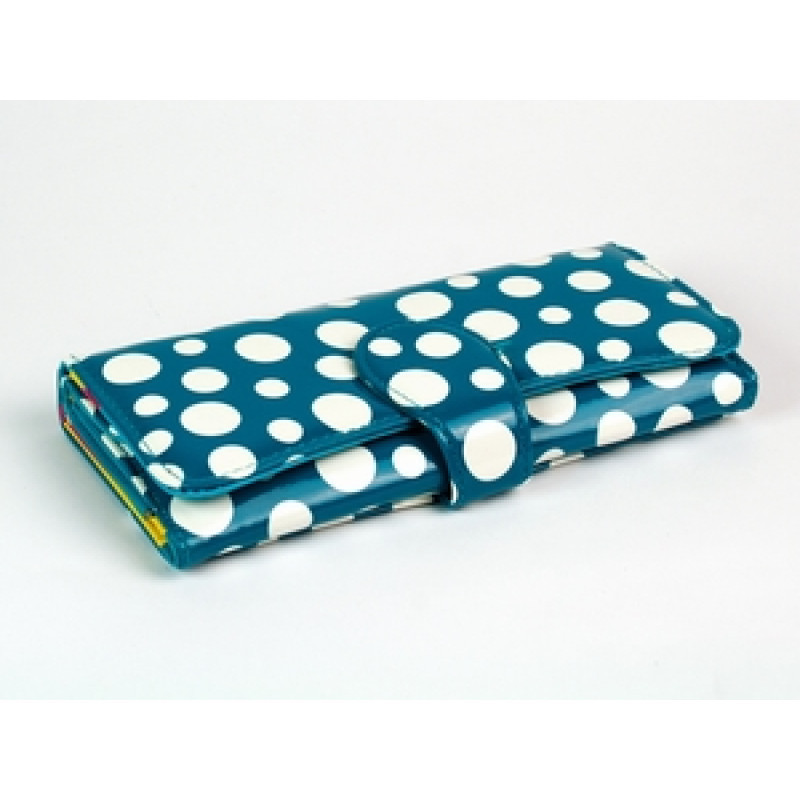 Гаманець жіночий блакитний у горошок Київ - фото 1