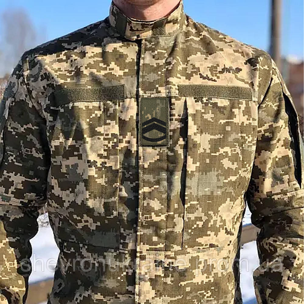 Погон майстер-сержанта (Матеріал піксель. На липучці) Розмір 10x5см Київ - фото 2