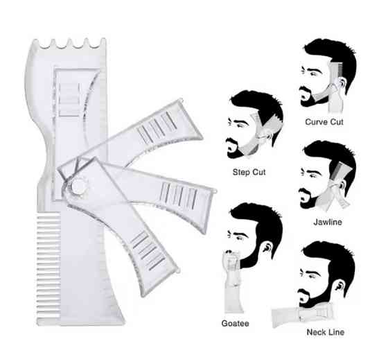 Шаблон для бороды трафарет для бороды и усов стайлер триммер для бороды прозрачный Киев
