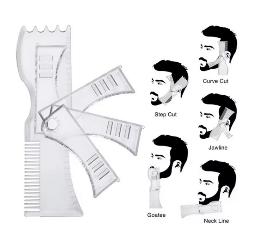 Шаблон для бороды трафарет для бороды и усов стайлер триммер для бороды прозрачный Киев - изображение 2