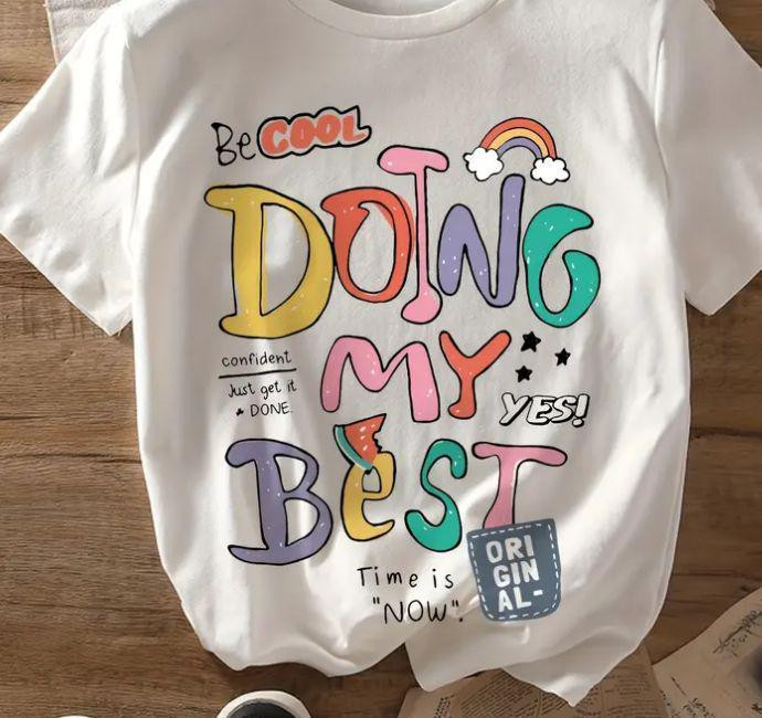 Футболка женская с принтом  42 Белая 2664082054 Днепр - изображение 1