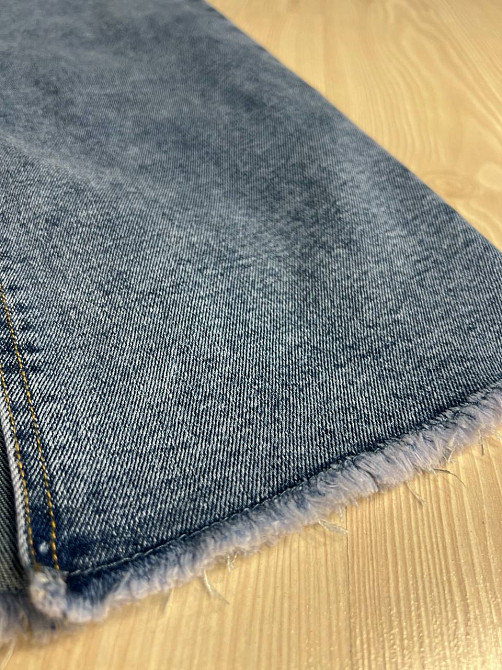 Юбка женская джинсовая Moss 502 длинная с бахромой разрез впереди стрейчевая голубая, голубой, 27, 27, 74 см, 99 см Киев - изображение 5