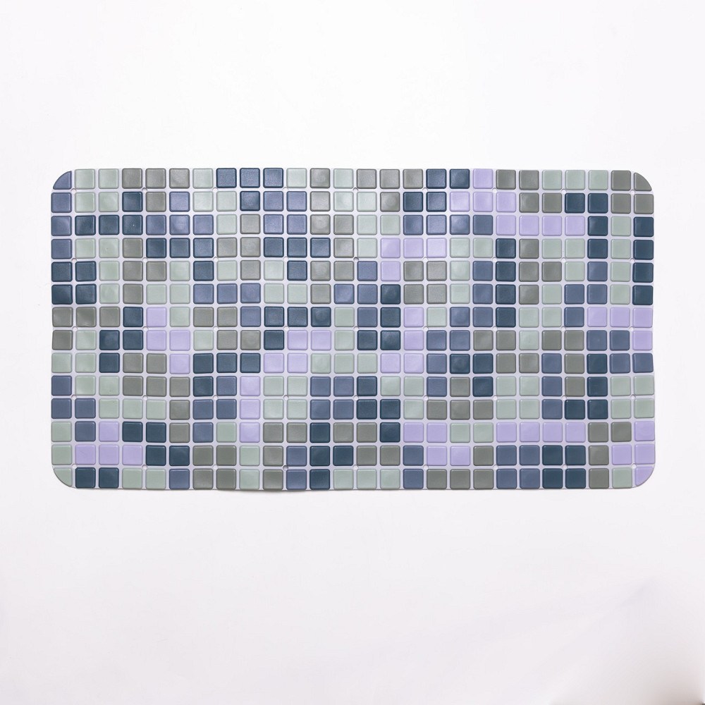 Антиковзкий килимок на присосках для ванни та душу 65×35 (см) силіконовий Синій HP-42-47BL Коломия - фото 1