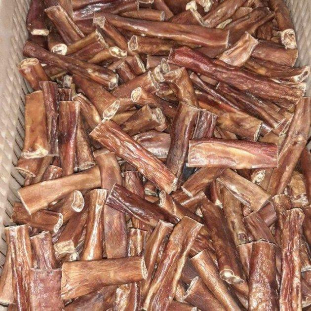 Натуральное лакомство для собак бычий корень (пенис) сушеный премиум класса 