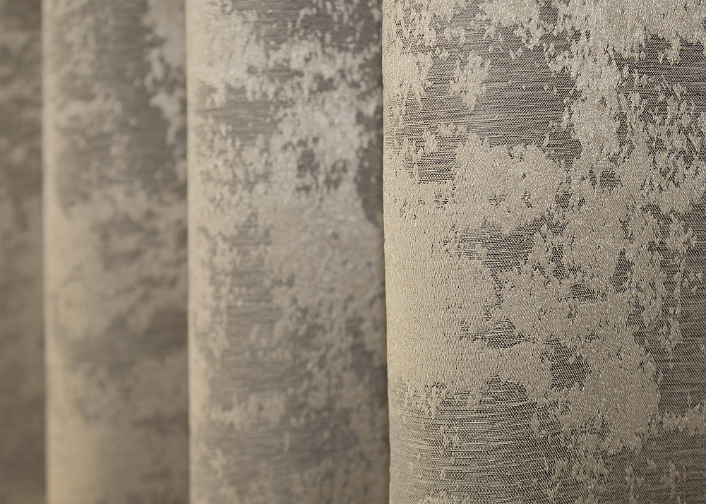 Комплект коротких штор VR-Textil Жаккард Sultan YL № 1208ш Бжево-серый 130х170 см 2 шт (35-0009) Киев - изображение 6