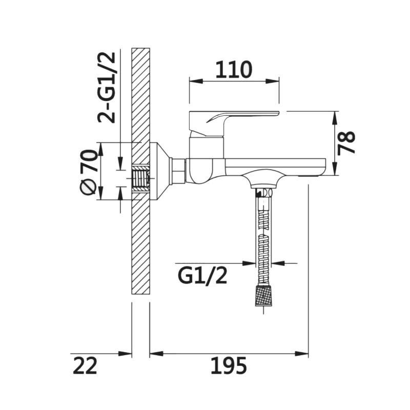 Смеситель для ванны Qtap Jay c душевым гарнитуром QTJAY259CRW45553 белый/хром Киев - изображение 6