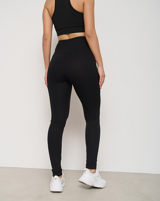 Лосини жіночі в рубчик Nicoletta 10076 Чорний, XL Київ - фото 2